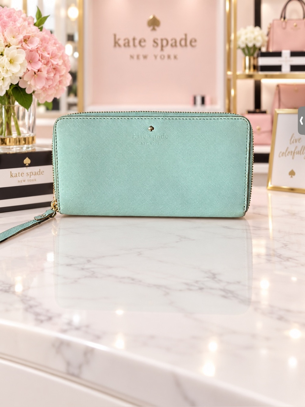 kate spade mint zip-around leather wristlet wallet, PROJECT